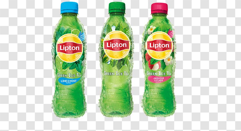 Iced Tea Fizzy Drinks Green Bottle Lipton - Ice Transparent PNG