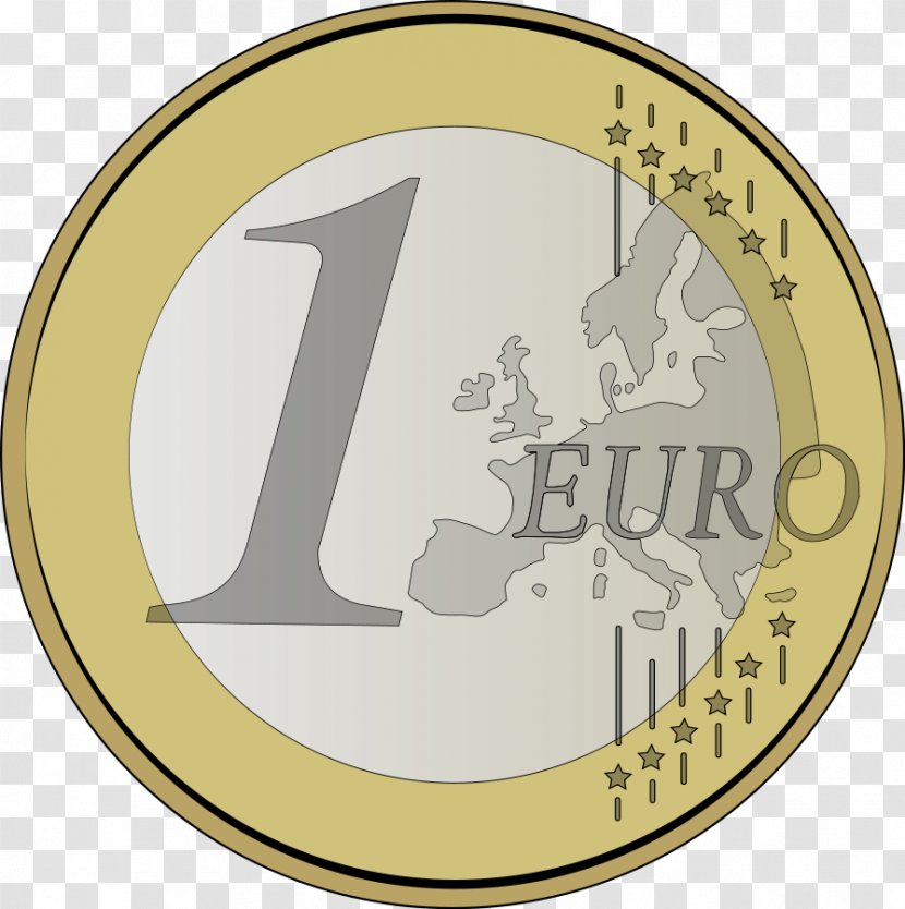 1 Euro Coin Sign Coins Clip Art - Currency Symbol Transparent PNG