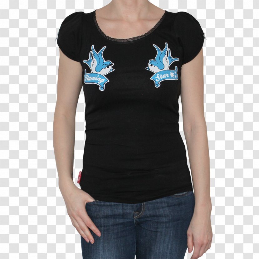T-shirt Shoulder Sleeve Outerwear Product - Blue Transparent PNG