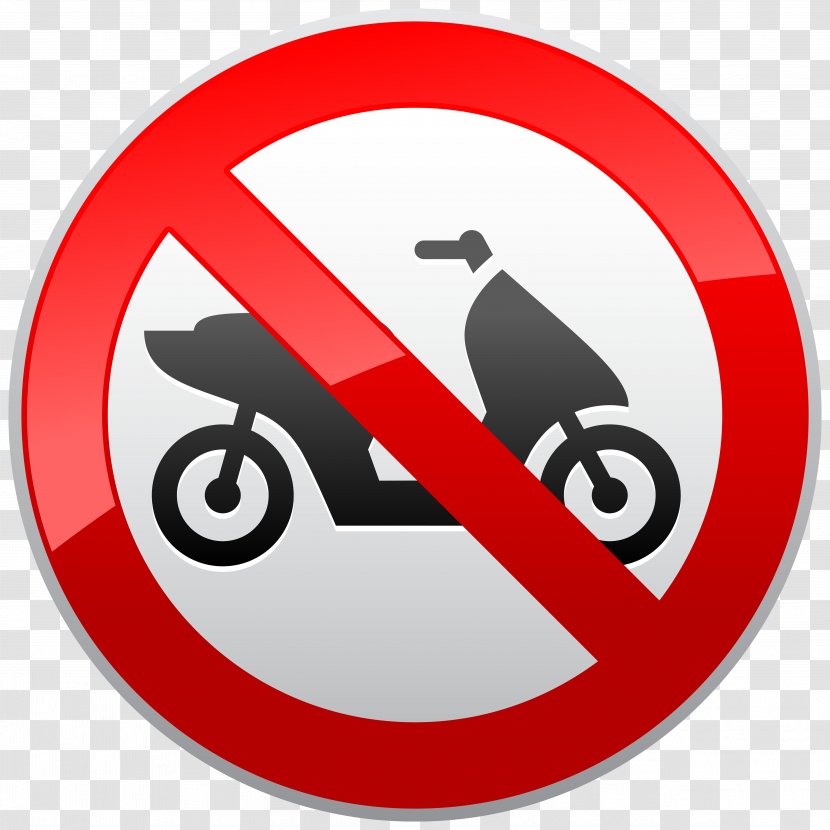 Motorcycle Car Warning Sign - Stop Transparent PNG