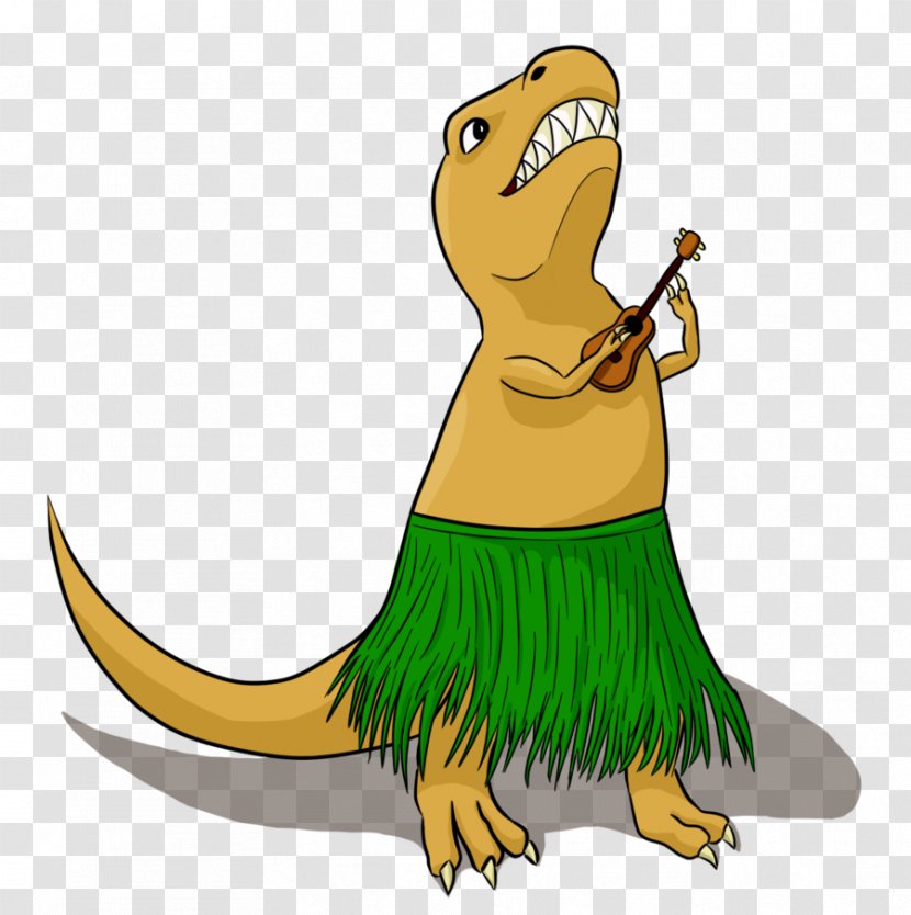 Tyrannosaurus Ukulele Drawing Reptile - Cartoon - Dinosaur Transparent PNG