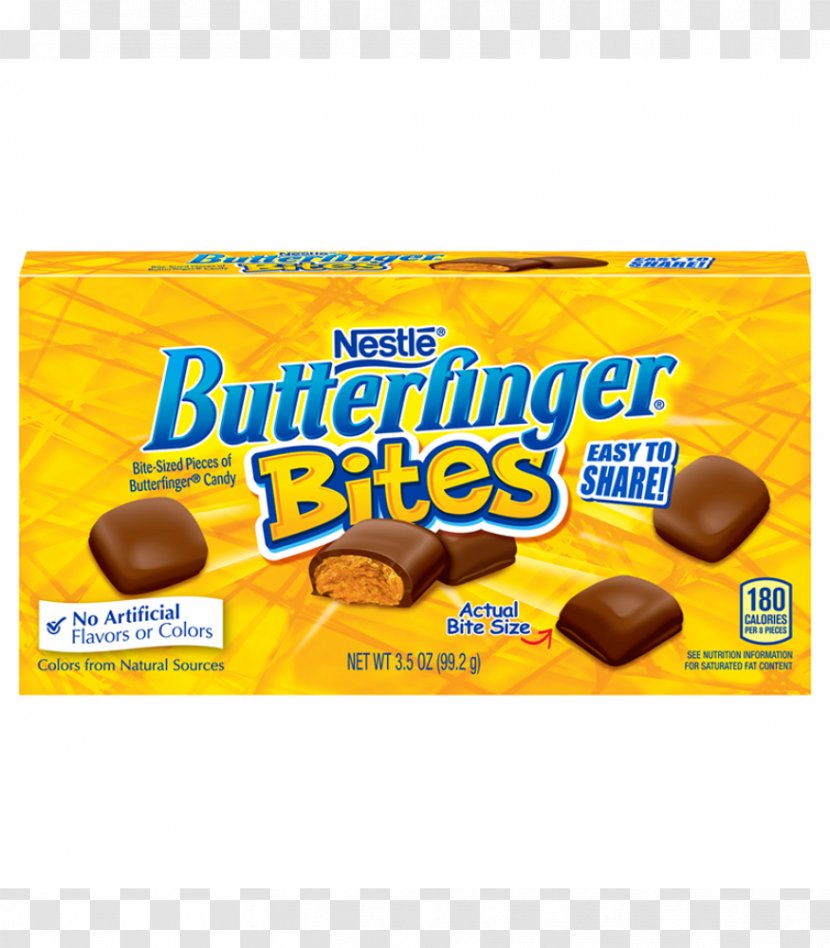 Butterfinger Chocolate Bar Peanut Butter Cup Candy Nestlé - Snack Transparent PNG