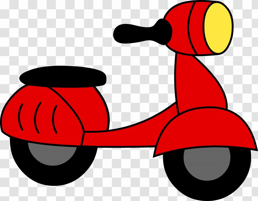 Scooter Motorcycle Moped Vespa Clip Art - Bicycle - Motor Cliparts Transparent PNG
