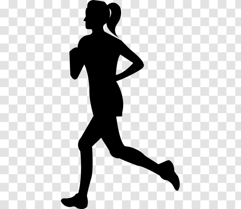 Running Silhouette Clip Art - Drawing - Joggingblackandwhite Transparent PNG