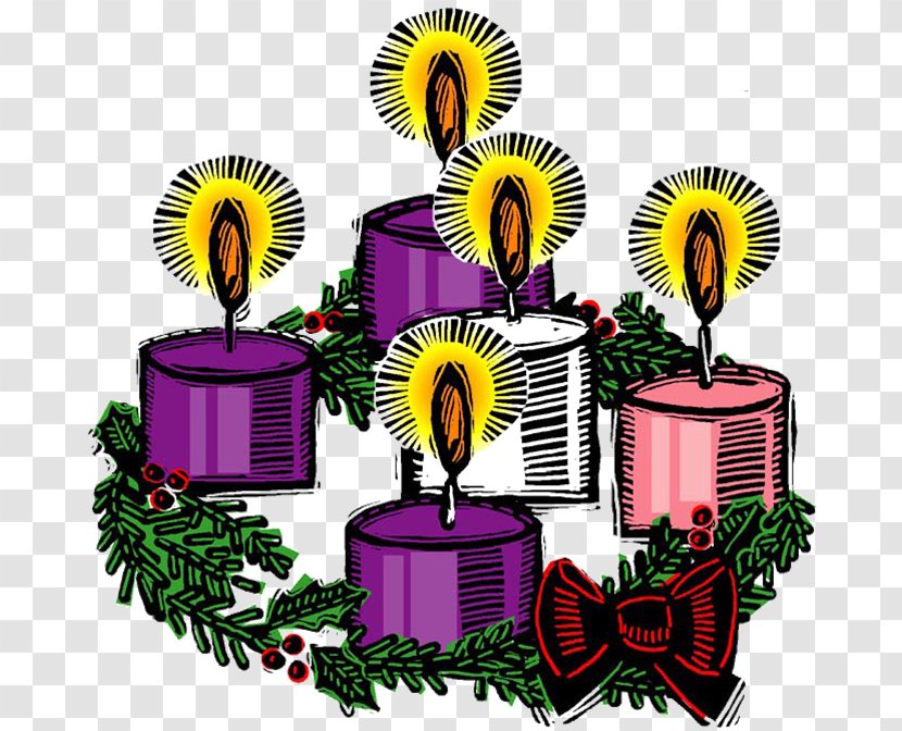 Advent Wreath Sunday Gaudete Clip Art - Candle - Light Cliparts Transparent PNG
