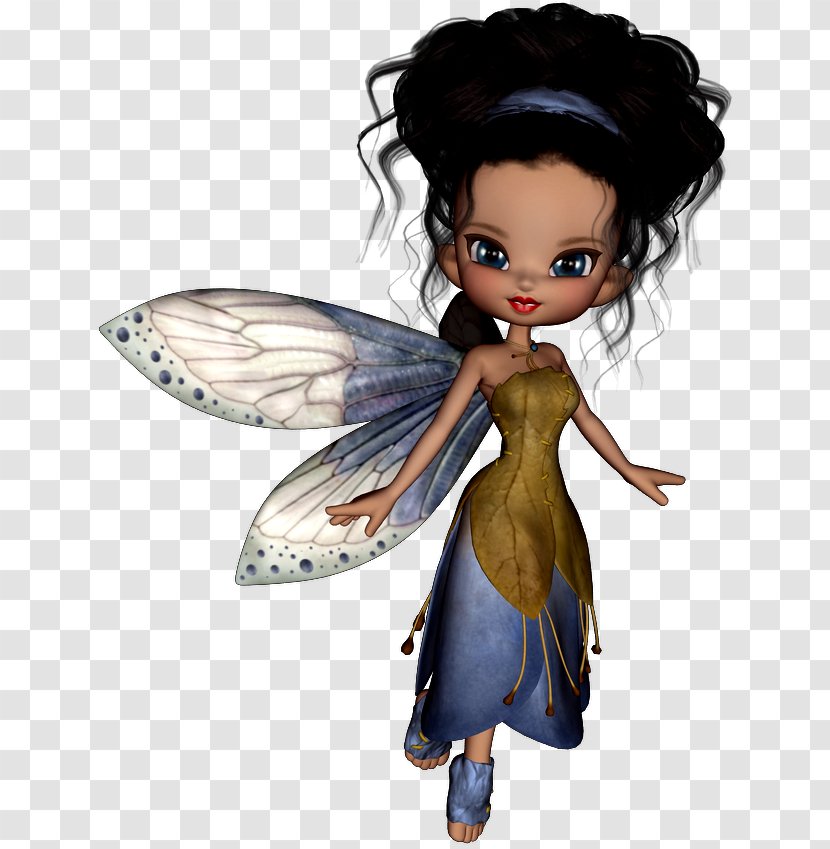 Fairy Brown Hair Cartoon Doll Transparent PNG