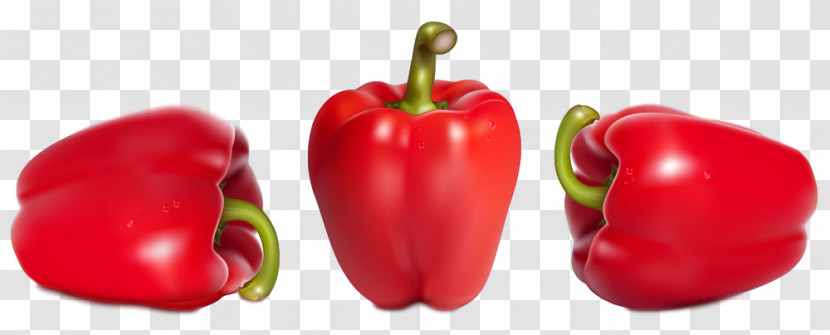 Natural Foods Pimiento Bell Pepper Food Red Transparent PNG