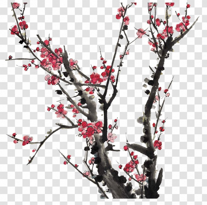 Plum Blossom Download Chinese Painting - Branch - Flower Transparent PNG