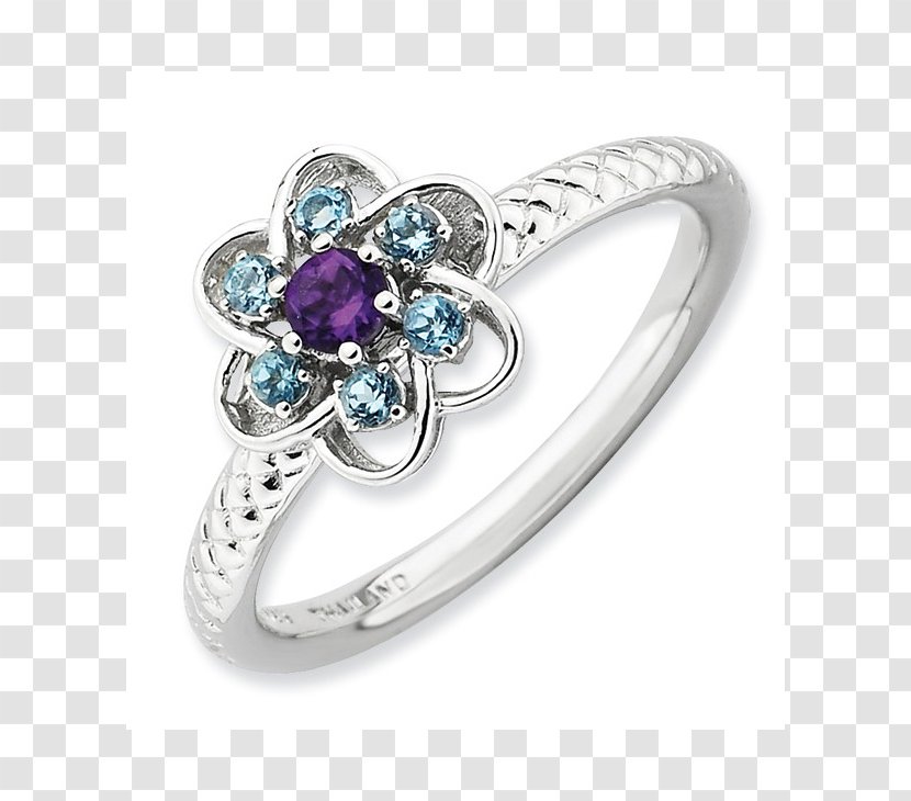 Ring Jewellery Topaz Silver Gemstone - Sterling Transparent PNG