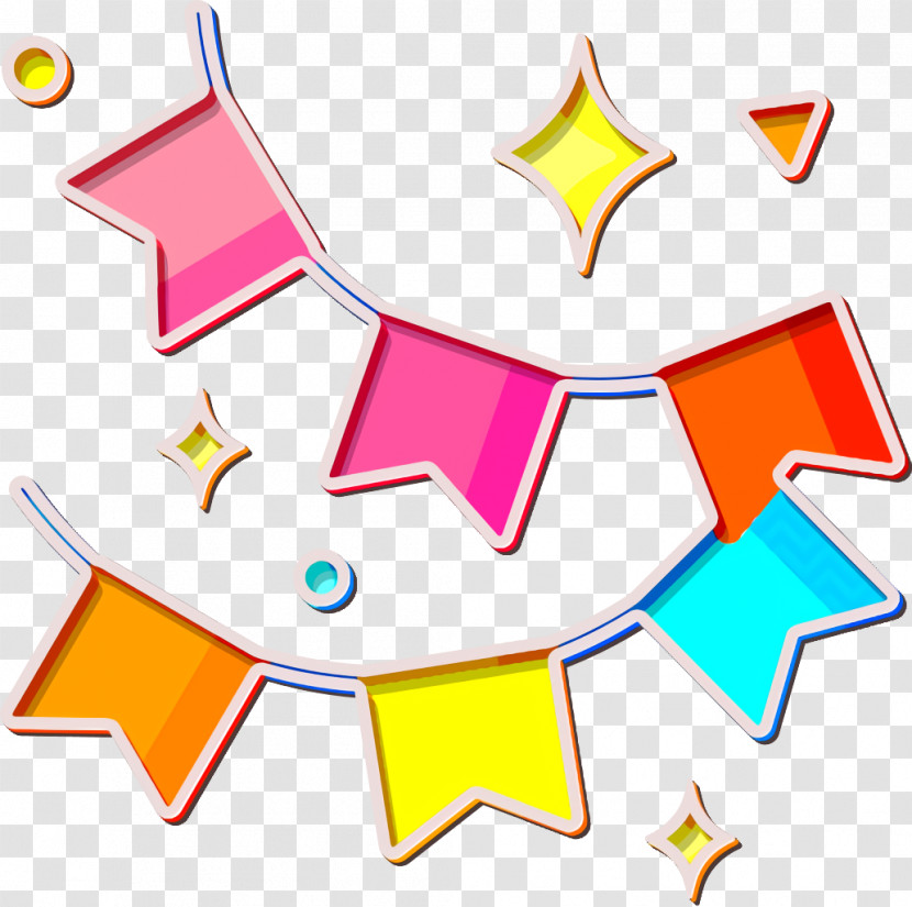 Party  Celebration Icon Flags Icon Garland Icon Transparent PNG