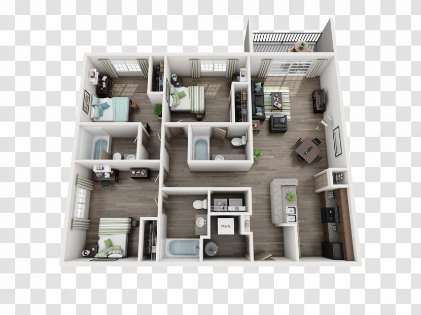 Floor Plan House Apartment Renting Room - Studio Transparent PNG