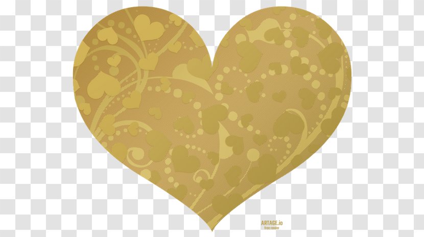 Heart - Yellow Transparent PNG