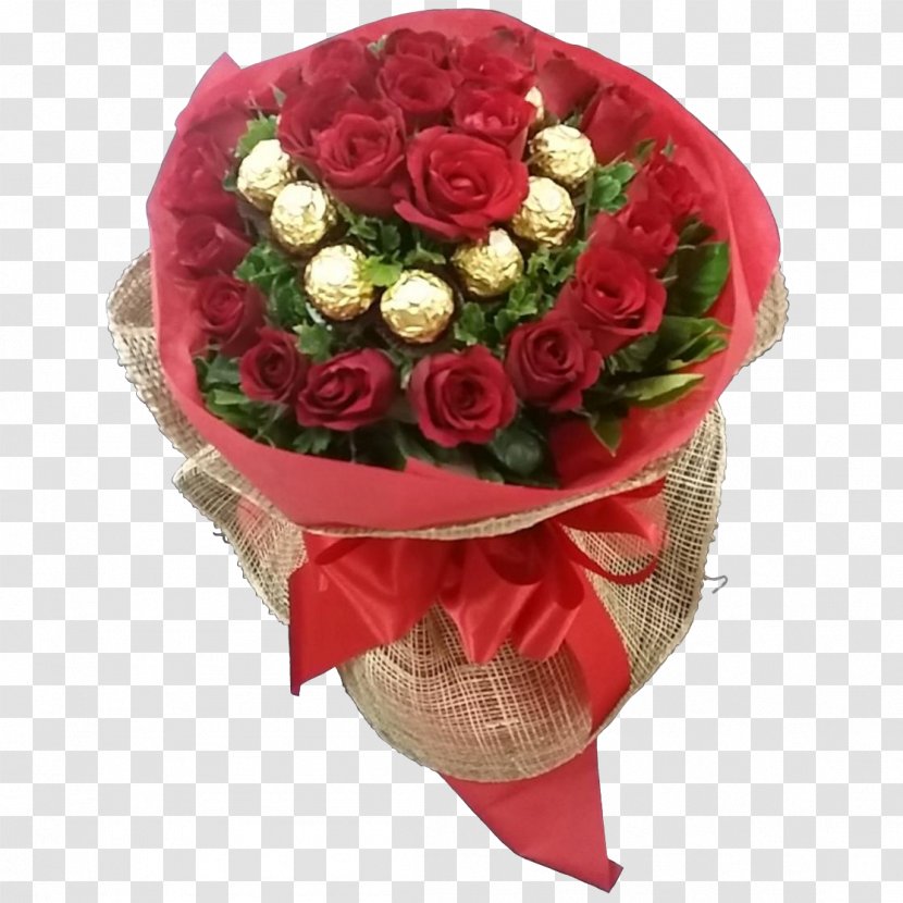 Garden Roses Floral Design Cut Flowers Flower Bouquet - Ferrero Rocher Transparent PNG