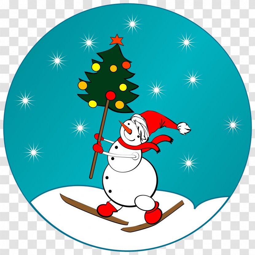 Santa Claus Christmas Tree Snowman - A With Transparent PNG