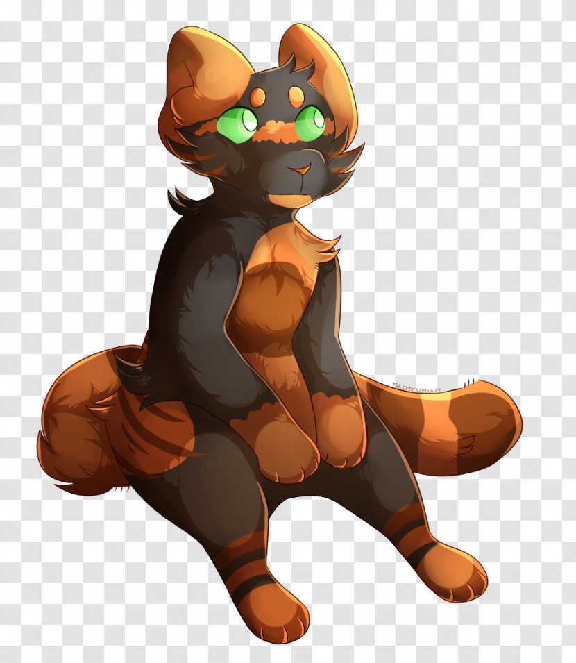 Big Cat Character Cartoon Tail Transparent PNG