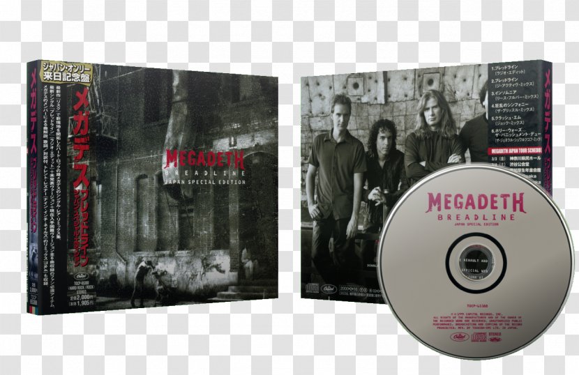 Breadline Compact Disc Japan Megadeth Product Transparent PNG