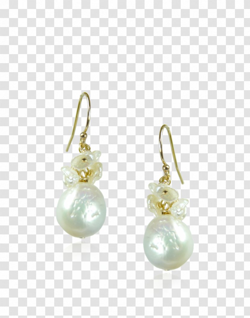 Pearl Earring Gold Jewellery Rhodium - Cultured Freshwater Pearls Transparent PNG