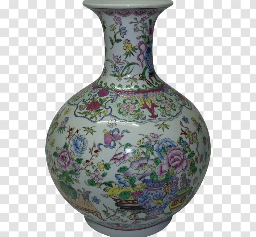 Vase Pottery Porcelain Purple - Ceramic Transparent PNG