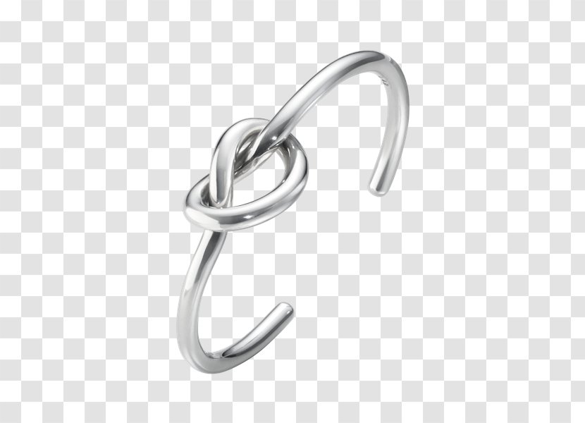 Jewellery True Lover's Knot Georg Jensen Love Bangle In Sterling Silver Ring - Platinum - Infinity Transparent PNG