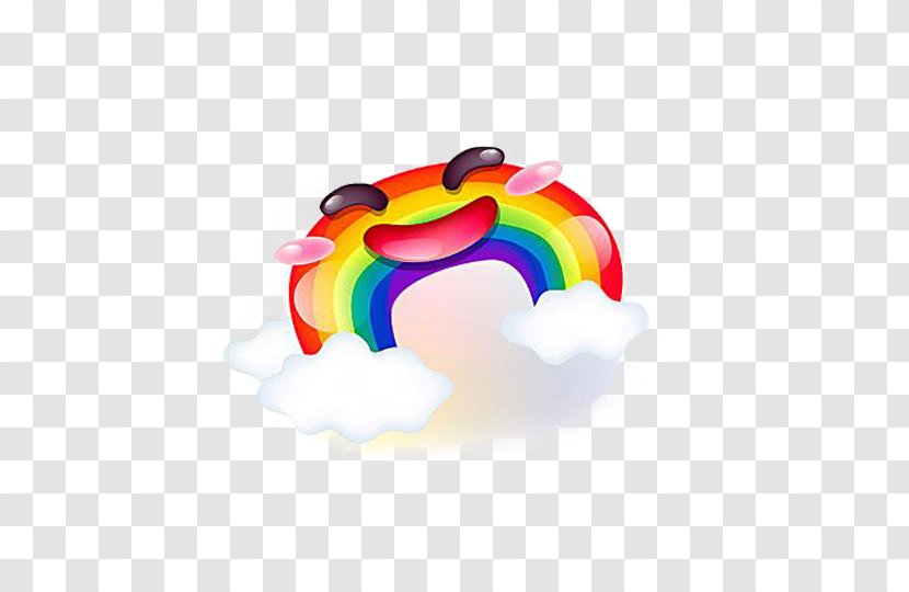 Icon - Red - Smiling Rainbow Transparent PNG