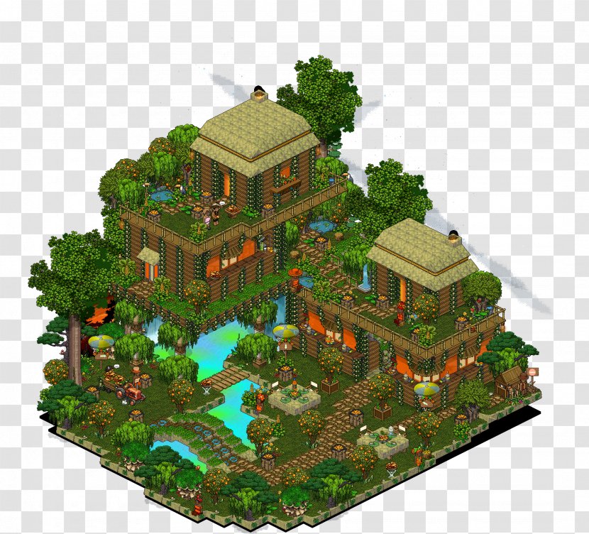 Habbo Apartment House Newspaper Cabane - Garden Transparent PNG