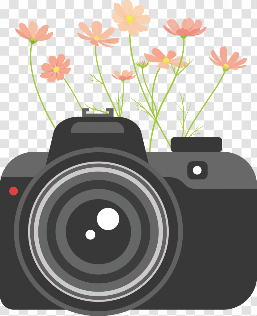 Camera Flower Transparent PNG