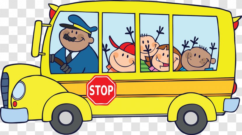 School Bus Yellow Clip Art - Cartoon Transparent PNG