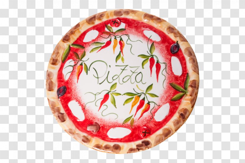 Plate Pizza Tomato Christmas Ornament Diameter - Food Transparent PNG