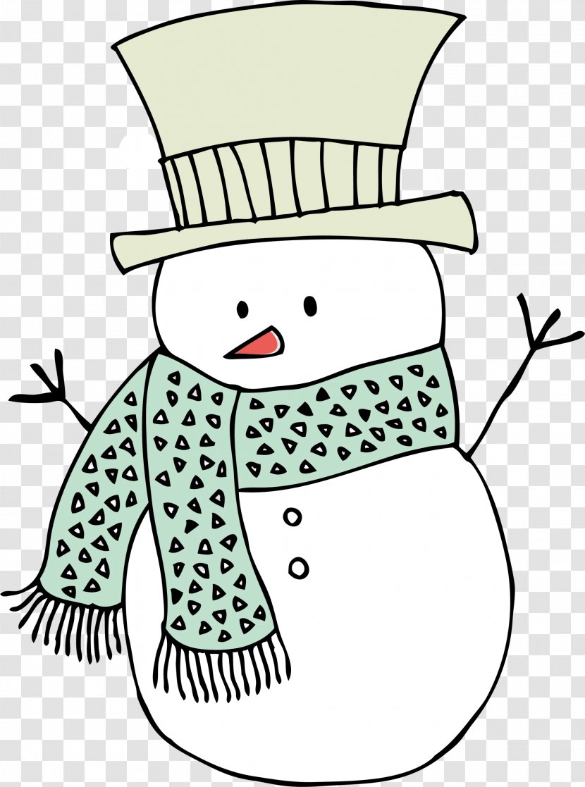 Rubber Stamp Postage Cardmaking - Cartoon White Snowman Transparent PNG