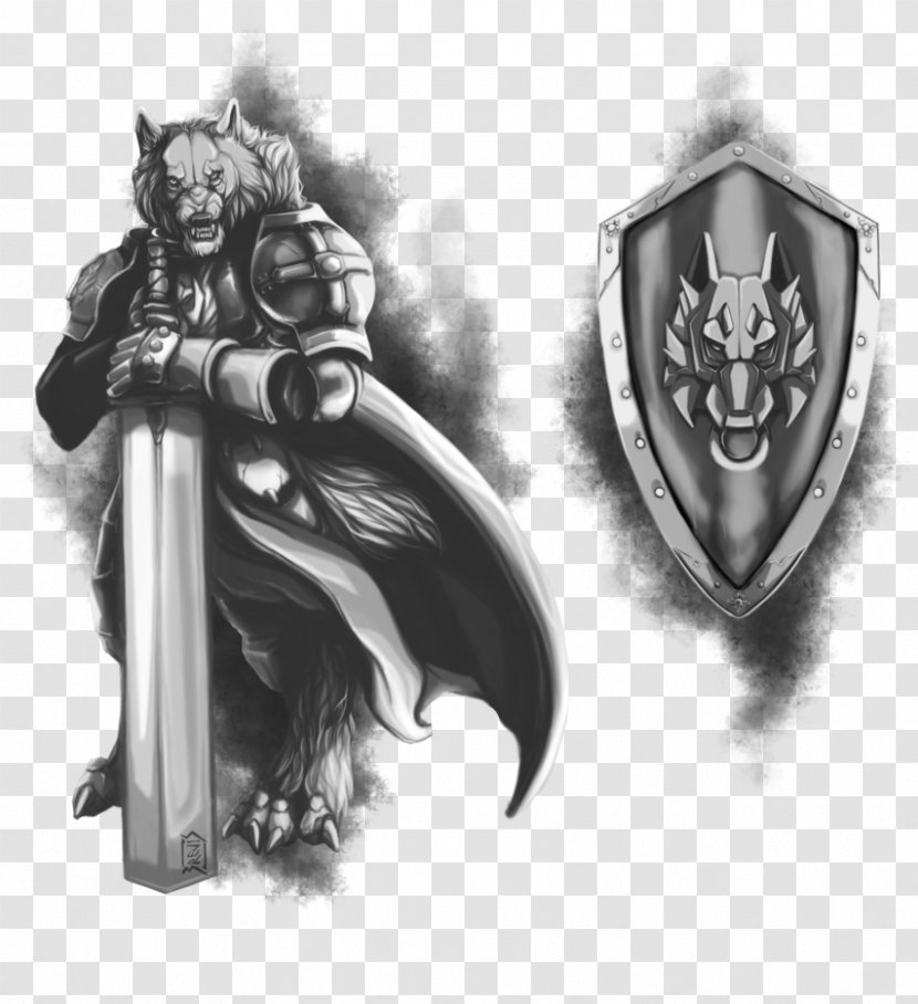 Drawing Legendary Creature Knight /m/02csf - Black And White Transparent PNG
