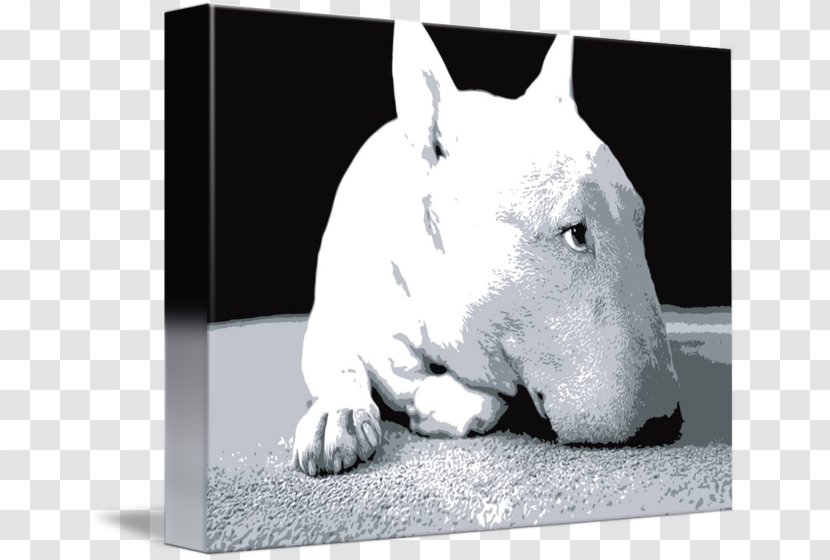 Miniature Bull Terrier Dog Breed Staffordshire Canvas Print - Gallery Wrap - Painting Transparent PNG