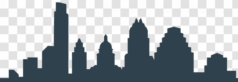 Austin Skyline Clip Art Silhouette - Skipping Outline Transparent PNG