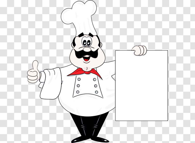 Chef Cartoon - Art Blackandwhite Transparent PNG