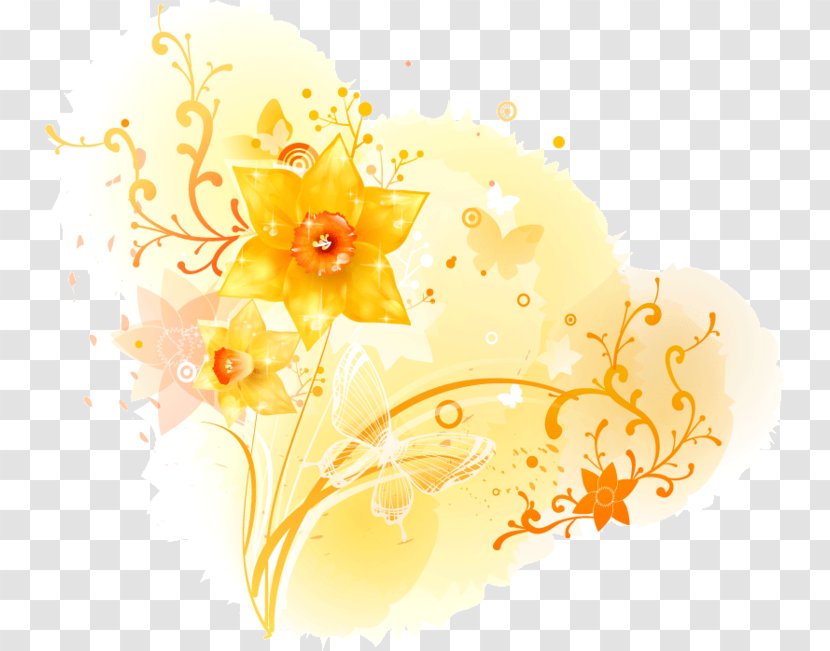 Illustrations Background - Yellow - Flower Transparent PNG
