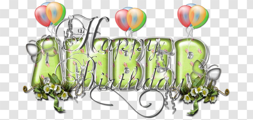 Balloon Font - Grass - Happy Birthday Glitter Transparent PNG