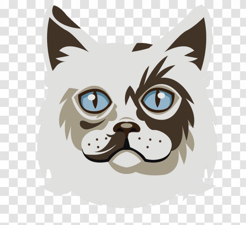 Ragdoll Whiskers Kittens Today Dog - Kitten - White Cat Cartoon Animal Free Material Transparent PNG