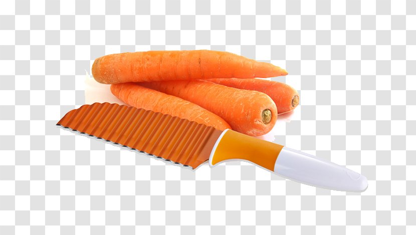 Crisp Wavy Knife Tool Kitchen Utensil Knives - Cooked Carrots Transparent PNG