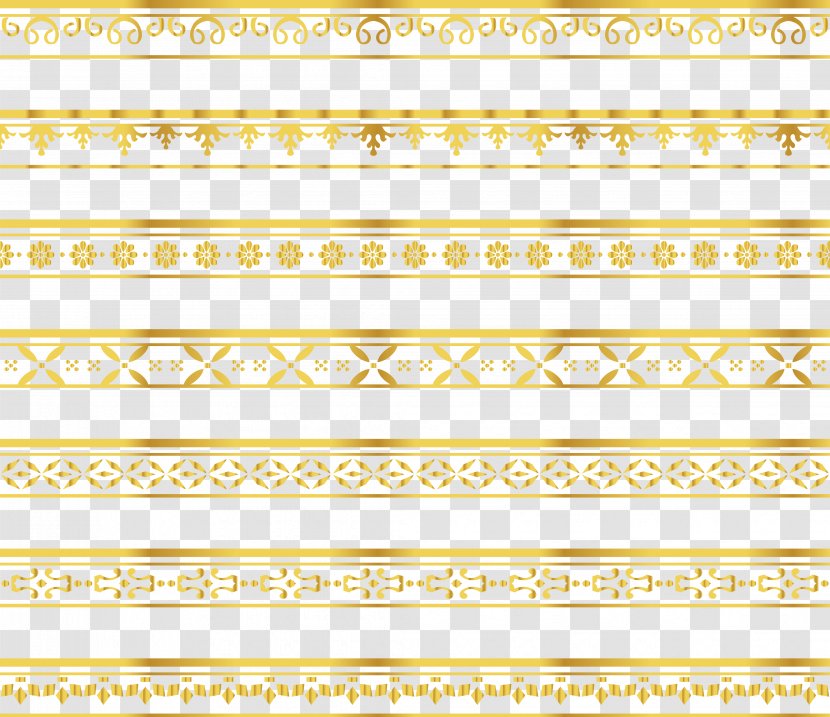 Delicate Gold Lace Border - Rgb Color Model - Islamic Geometric Patterns Transparent PNG
