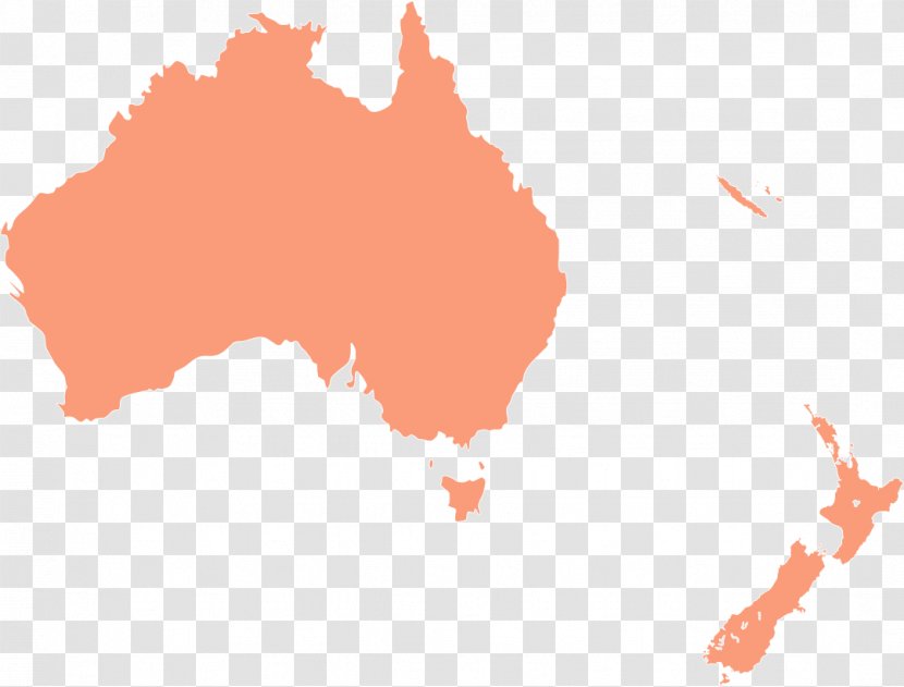 Vector Graphics Australia World Map New Zealand - Orange Transparent PNG