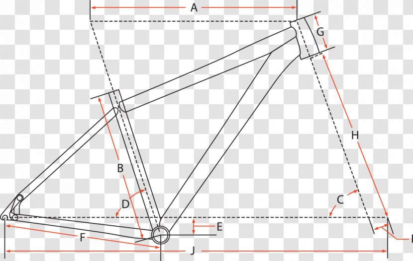 Bicycle Frames Geometry Triangle Forks - Brake Transparent PNG