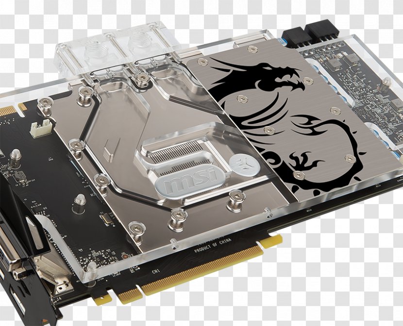 Graphics Cards & Video Adapters NVIDIA GeForce GTX 1080 Water Block Micro-Star International - Computer Component - Nvidia Transparent PNG