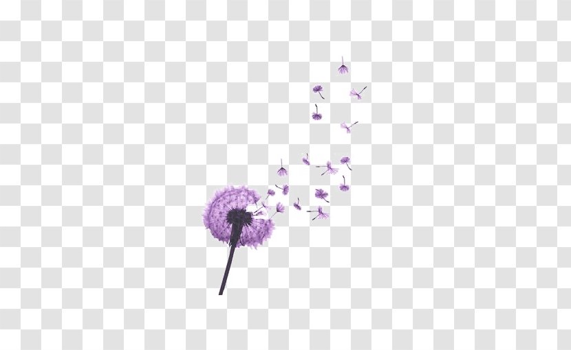 Purple Dandelion - Body Art Transparent PNG