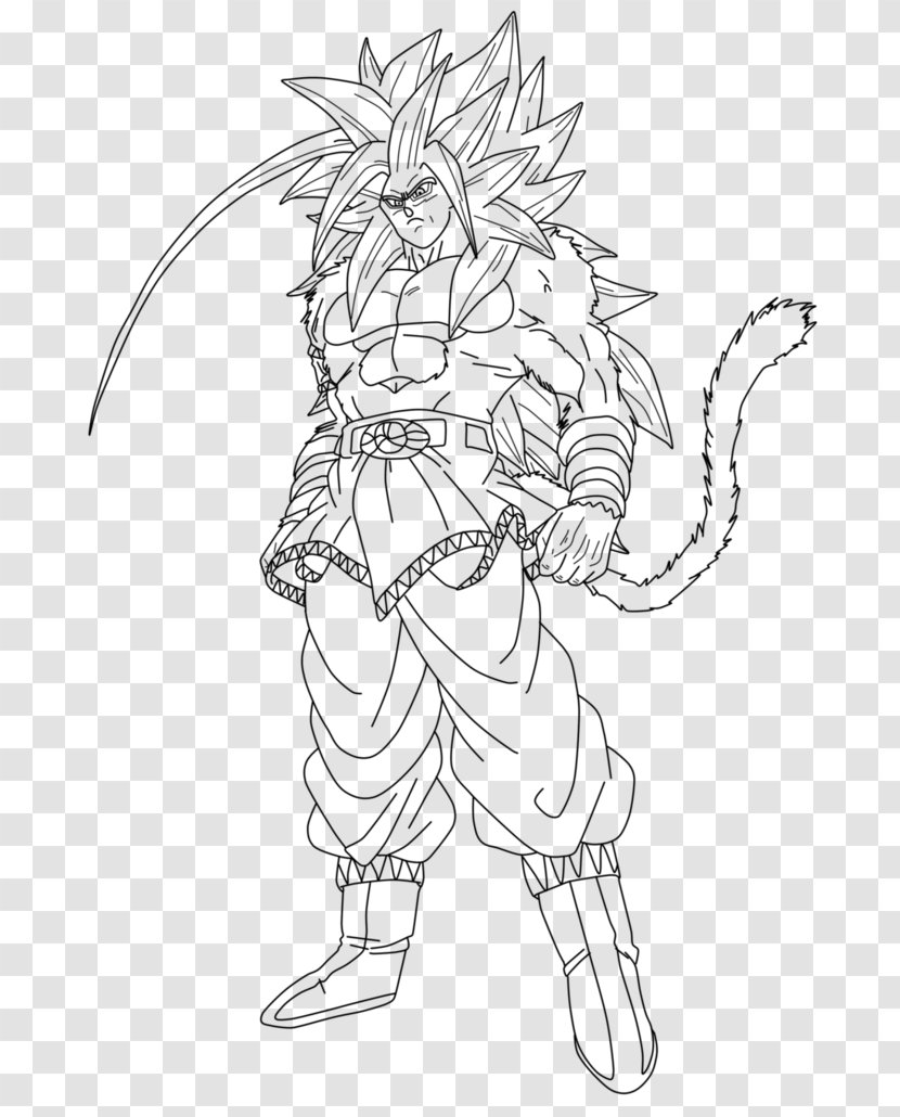 Goku Vegeta Super Saiyan Drawing - Black And White Transparent PNG