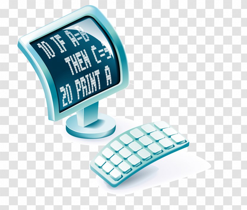 Computer Keyboard Monitor - Text - Vector Transparent PNG