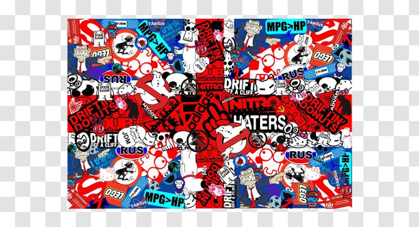 Sticker Bomb Desktop Wallpaper Japanese Domestic Market - Collage Transparent PNG