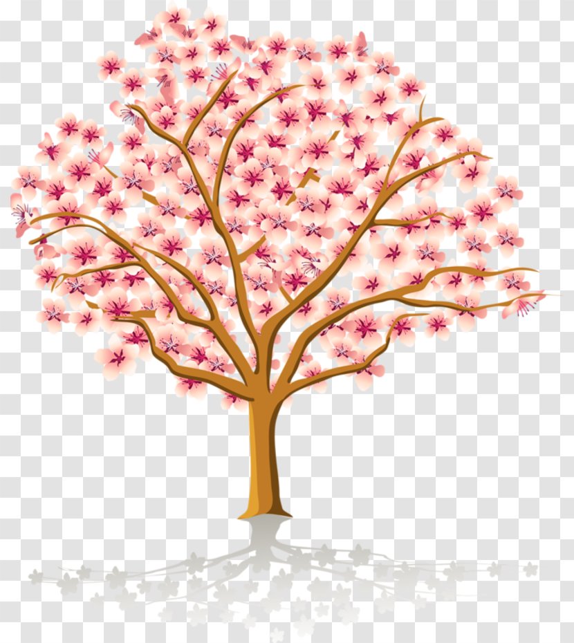 Clip Art - Tree - Cherry Blossom Vector Transparent PNG