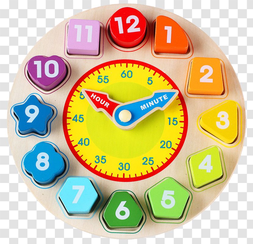 Jigsaw Puzzle Educational Toy Clock Block - Shape - Table Toys Transparent PNG