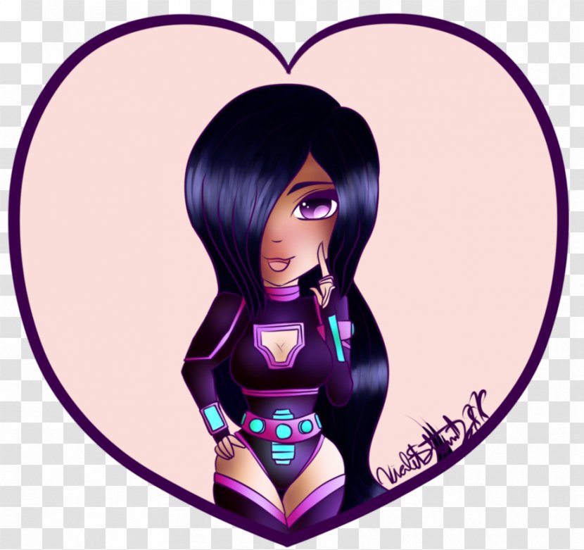 Black Hair Coloring Cartoon Purple - Silhouette Transparent PNG