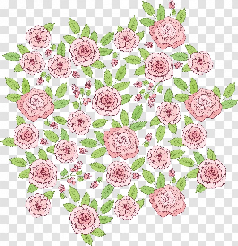Still Life: Pink Roses Beach Rose - Tree - Background Transparent PNG