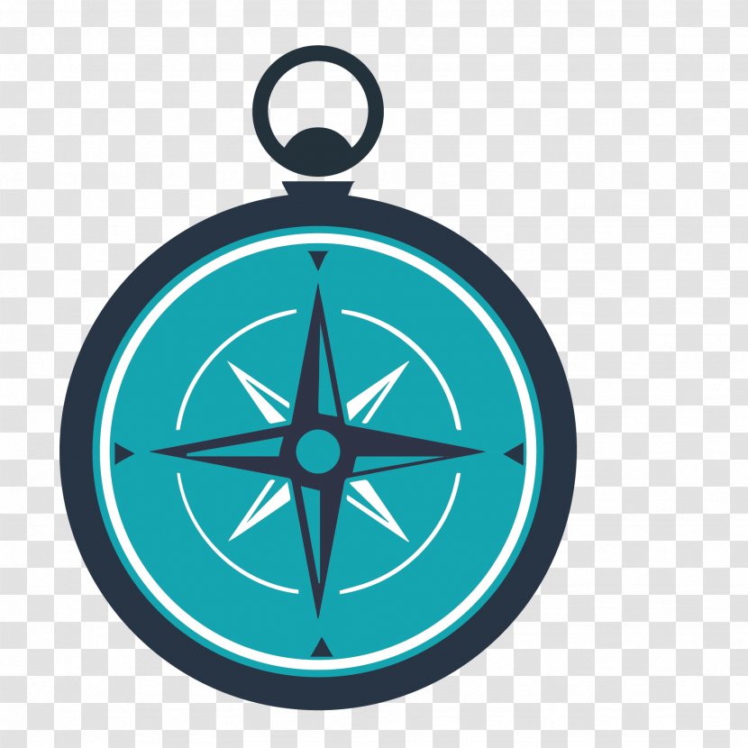 Compass Euclidean Vector - Aqua Transparent PNG